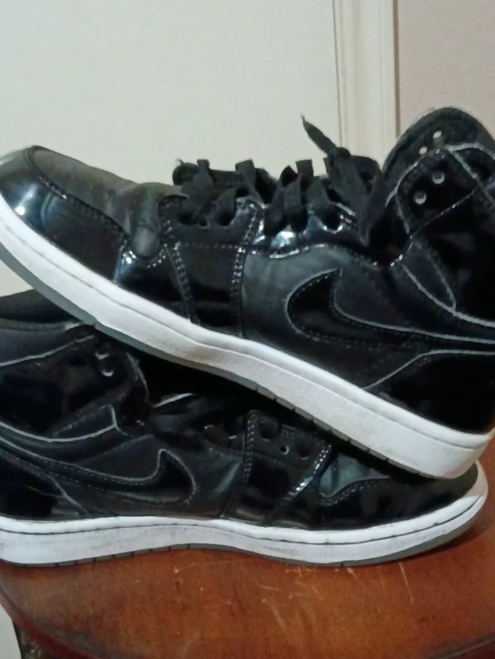 Jordan Air Jordan 1 Mid SE Black DV1308-004 Space Jam Mid Top Sneakers, Sz 7